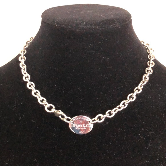 Tiffany & Co. Jewelry - 💎 Tiffany Oval Tag Choker Necklace - FIRM 🌹